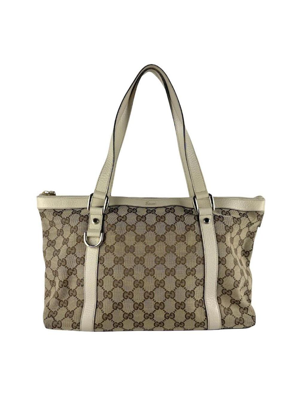 Auth Gucci Handbag Off White/Brown Gg #302609G43B